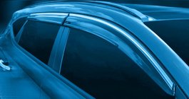 Fiat Fullback 2016- Deflectoare geamuri cu ornament cromat (4 buc, Sunplex Chrome) foto 1