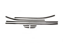 Renault Clio IV 2012-2019 Ornamente geamuri Crom Negru (HB, 8 buc, inox) foto 1