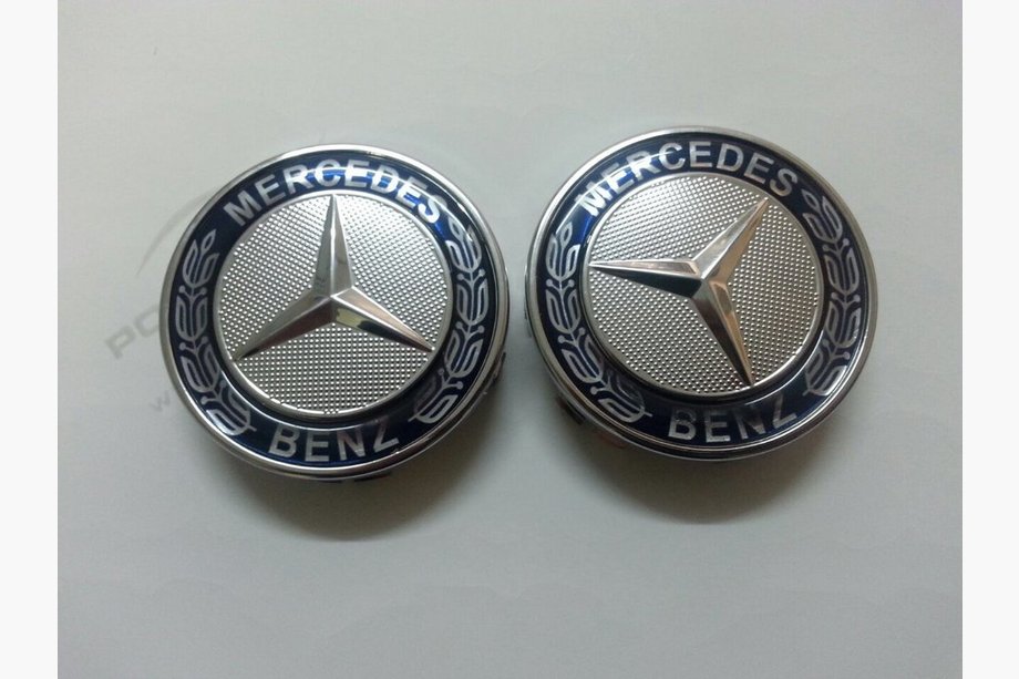 Mercedes GLE/ML class W166 2011-2018 Capace centrale pentru jante originale 71 mm (albastru, set 4 buc) Image