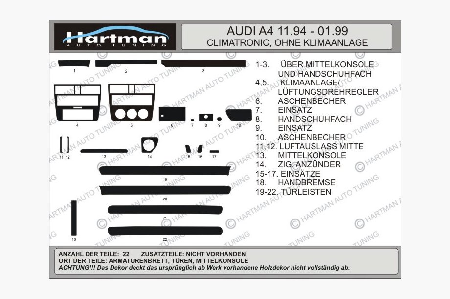 Audi A4 B5 1994–2001 Tuning interior (Hartman) Image