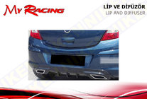 Opel Corsa D 2007-2014 Extensie difuzor spate (ABS, Negru) foto 1