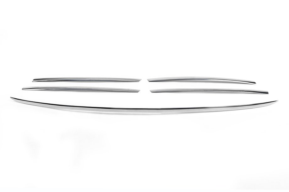 Mercedes Sprinter W901/902/903/904/905 1995–2006 Ornamente crom pentru rama grilei radiatorului (2002-2006, 5 piese, inox) Foto 1