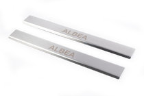 Fiat Albea 2002-2012 Protectii praguri inox Carmos (2 buc) foto 1