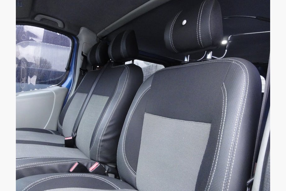 Renault Trafic 2001–2015 Huse auto (piele și material textil, Premium) Scaune fata 2↗1 Foto 4