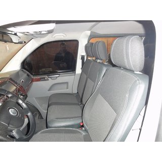 Huse Auto (Piele Ecologica si Material Textil, Premium) Volkswagen T5 Caravelle 2004-2010 foto 2