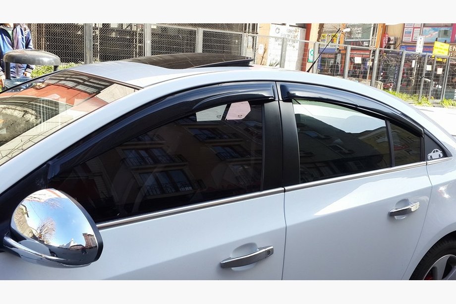 Chevrolet Cruze 2009–2015 Molduri Geamuri Inox HB, OmsaLine - Otel Inoxidabil Italian Foto 2