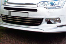 Citroen C-5 2008-2017 Insertii grila bara fata (5 buc, inox) foto 1