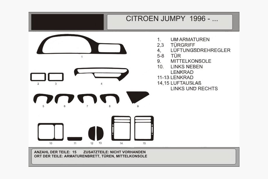 Citroen Jumpy 1996-2007 Capace bord (Hartman) Image