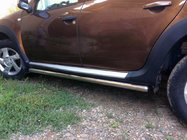 Dacia Duster 2008-2018 Tevi Laterale (2 buc, Otel Inoxidabil) foto 1