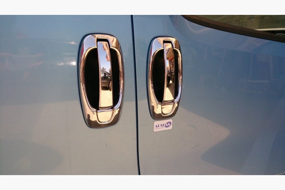 Fiat Doblo II 2010-2022 Capace si rame manere cromate (8 buc, inox) OmsaLine - Otel Inoxidabil Italian Foto 4