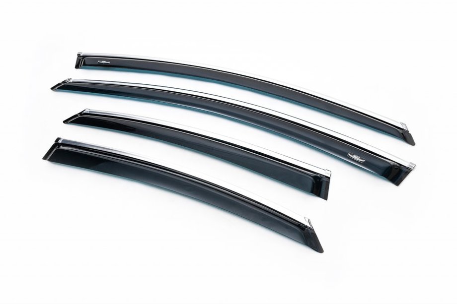 Ford Mondeo 2008-2014 Deflectoare geamuri cu ornament cromat SD (4 buc, HIC) Foto 1
