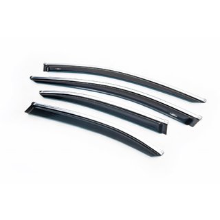 Deflectoare geamuri cu ornament cromat SD (4 buc, HIC) Mercedes E-сlass W213 2016-2023 foto 1