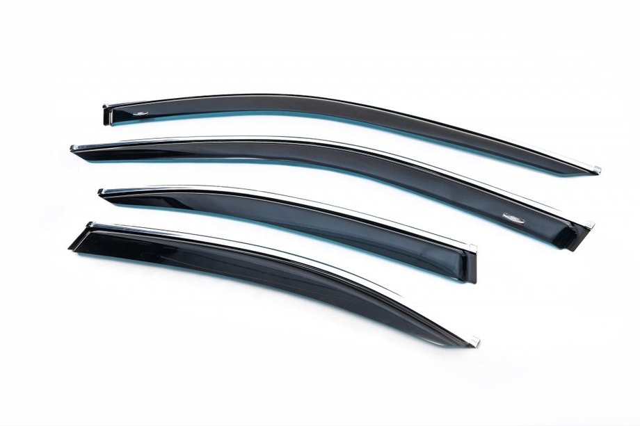 Skoda Superb 2015-2024 Deflectoare geamuri cu ornament cromat SD (4 buc, HIC) Foto 1