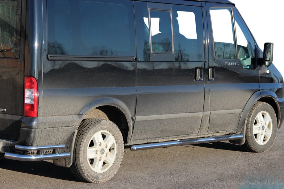 Ford Transit 2000–2014 Tevi Laterale BB002 (2 buc, Inox) 70 mm, L1 (scurta) Image