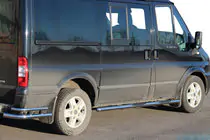 Ford Transit 2000–2014 Tevi Laterale BB002 (2 buc, Inox) 70 mm, L3/L4 (lung) foto 1