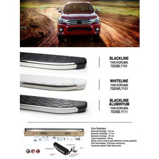 Praguri Laterale BlackLine (2 buc, Aluminiu) Toyota Hilux 2015- foto 1