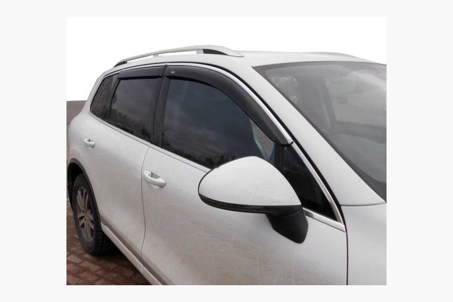 Volkswagen Tiguan 2007-2016 Deflectoare Geamuri cu Molding Cromat (4 buc, Niken) Foto 1