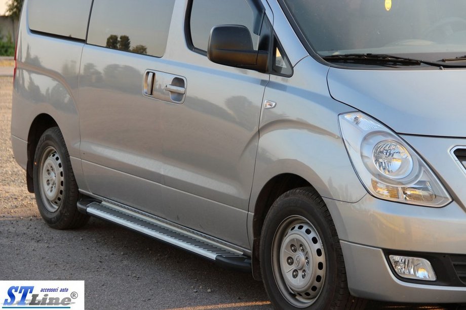 Hyundai H300, H1, Starex 2008-2020 Praguri laterale King (2 buc, aluminiu) Foto 3