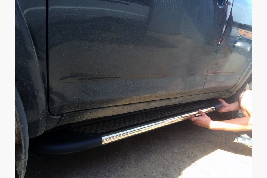 Toyota Rav 4 2006-2013 Praguri laterale Maydos V1 old (2 buc, Aluminiu ↗ Otel inox) Image