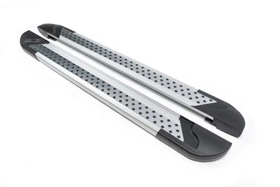 Chrysler Voyager 2001-2007 Praguri Laterale New Vision Grey (2 buc, Aluminiu) Foto 2