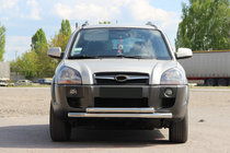 Hyundai Tucson JM 2004- Protectie Fata ST014 (Inox) foto 2