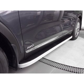 Praguri Laterale Tayga Grey (2 buc, Aluminiu) Kia Sorento III UM 2014-2020 foto 4