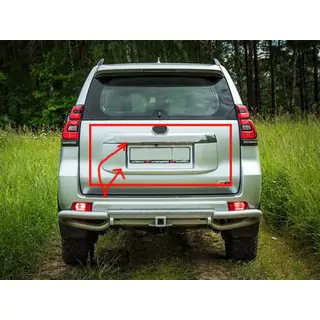 Ornament cromat deasupra numarului (Design 2018) Toyota Land Cruiser Prado 150 2009-2023 foto 1