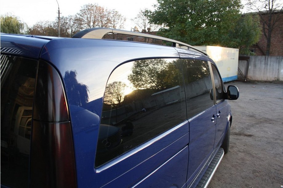 Mercedes Viano 2004-2014 Bare longitudinale negre ELITE (picior plastic) Foto 2