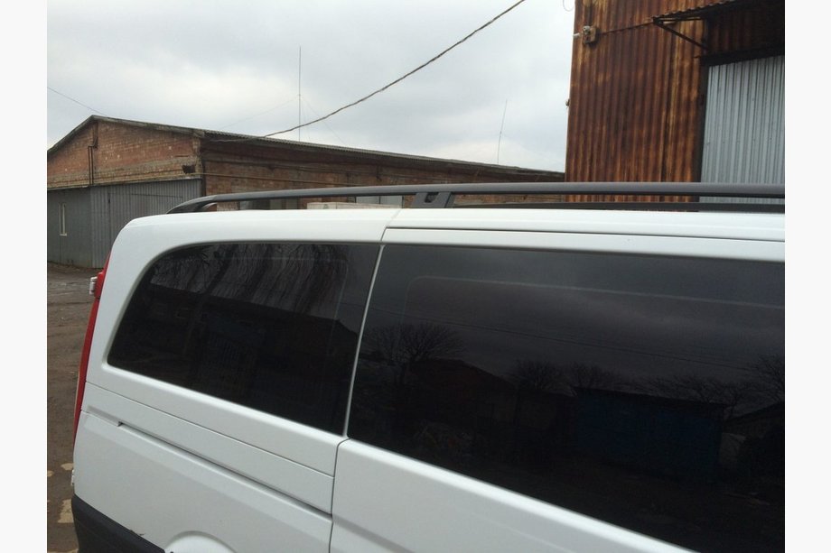 Mercedes Viano 2004-2014 Relingi negre CAN Design Original (picioare metalice) Ampatament Scurt Foto 3