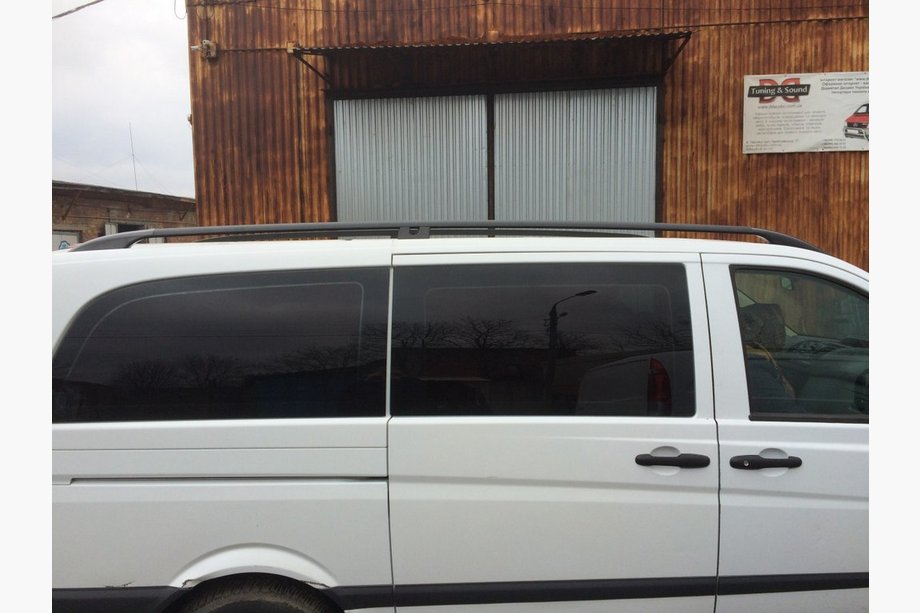 Mercedes Viano 2004-2014 Relingi negre CAN Design Original (picioare metalice) Ampatament Scurt Foto 4