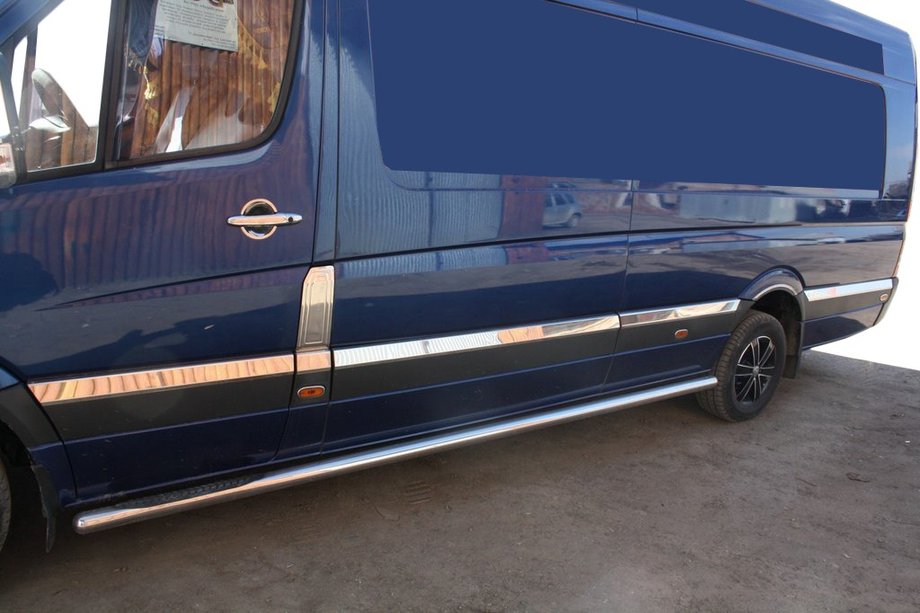 Mercedes Sprinter W906 2006–2018 Molduri usi din inox Baza Medie. Carmos - Otel Turcesc Image
