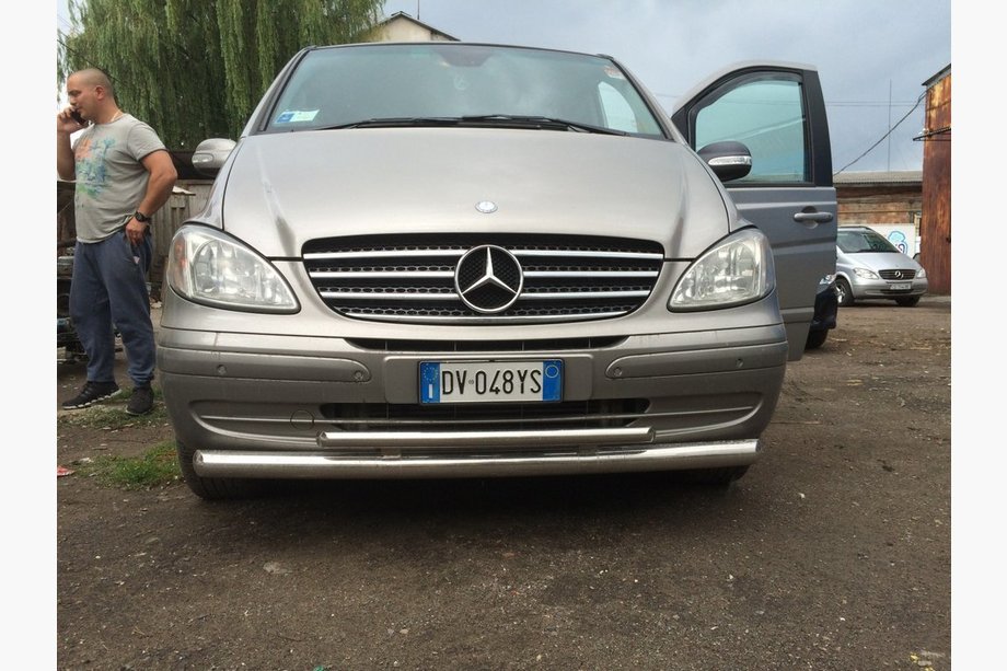 Mercedes Viano 2004-2014 Protectie Fata ST014 (Inox) Foto 7