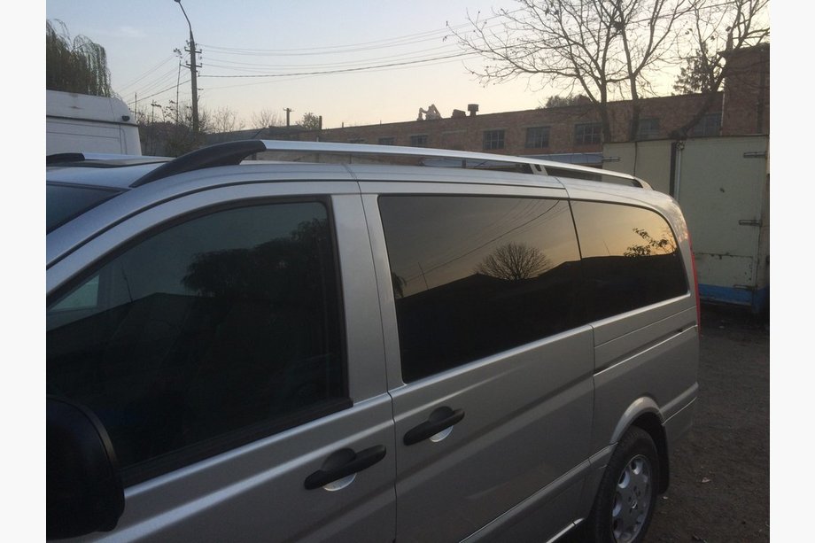 Mercedes Viano 2004-2014 Bare Longitudinale Crom CAN Design Original (Picioare Metalice) Ampatament Scurt Foto 3
