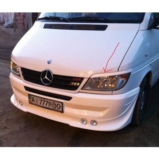Pleoape pentru faruri (negru, ABS, 2000-2006) Mercedes Sprinter W901/902/903/904/905 1995–2006 foto 2