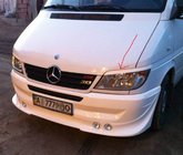 Mercedes Sprinter W901/902/903/904/905 1995–2006 Pleoape pentru faruri (negru, ABS, 2000-2006) Negru Mat foto 2