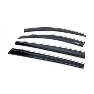 Deflectoare geamuri cu ornament cromat (4 buc, Niken) foto 2