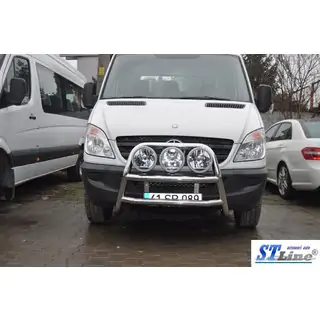 Bullbar inalt WT018 (inox) foto 4