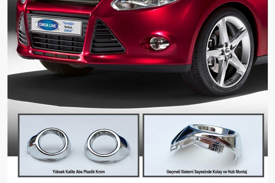 Ford Focus III 2011-2017 Capace crom pentru proiectoare ceata (2 buc, plastic) Image