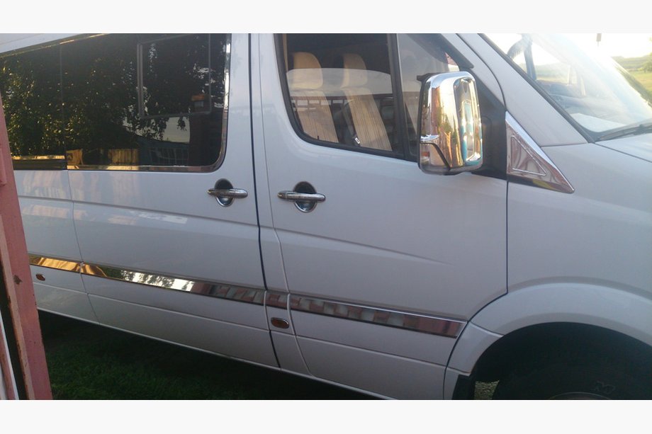 Volkswagen Crafter 2006-2016 Molduri usi din inox ExtraLong. OmsaLine - Otel Inoxidabil Italian Foto 4