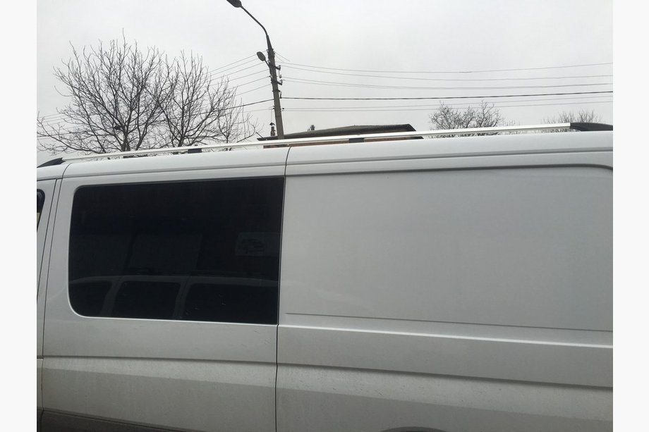 Mercedes Sprinter W907/W910 2018- Bare Portbagaj DD 340 cm, Crom, Picior din fonta Foto 2