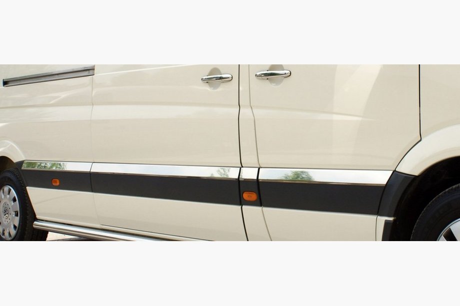 Volkswagen Crafter 2006-2016 Molduri usi din inox ExtraLong. OmsaLine - Otel Inoxidabil Italian Foto 2