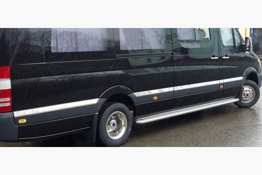 Volkswagen Crafter 2006-2016 Molduri usi din inox ExtraLong. OmsaLine - Otel Inoxidabil Italian Foto 3