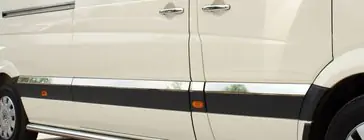 Volkswagen Crafter 2006-2016 Molduri usi din inox foto 2