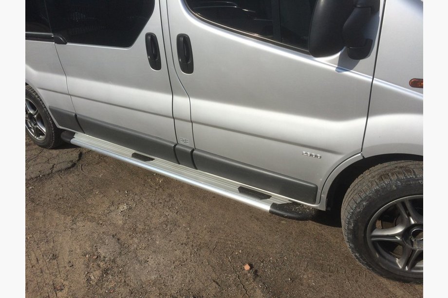 Nissan Primastar 2002-2014 Praguri Laterale Bosphorus OLD Grey (2 buc, Aluminiu) Ampatament Scurt Foto 2