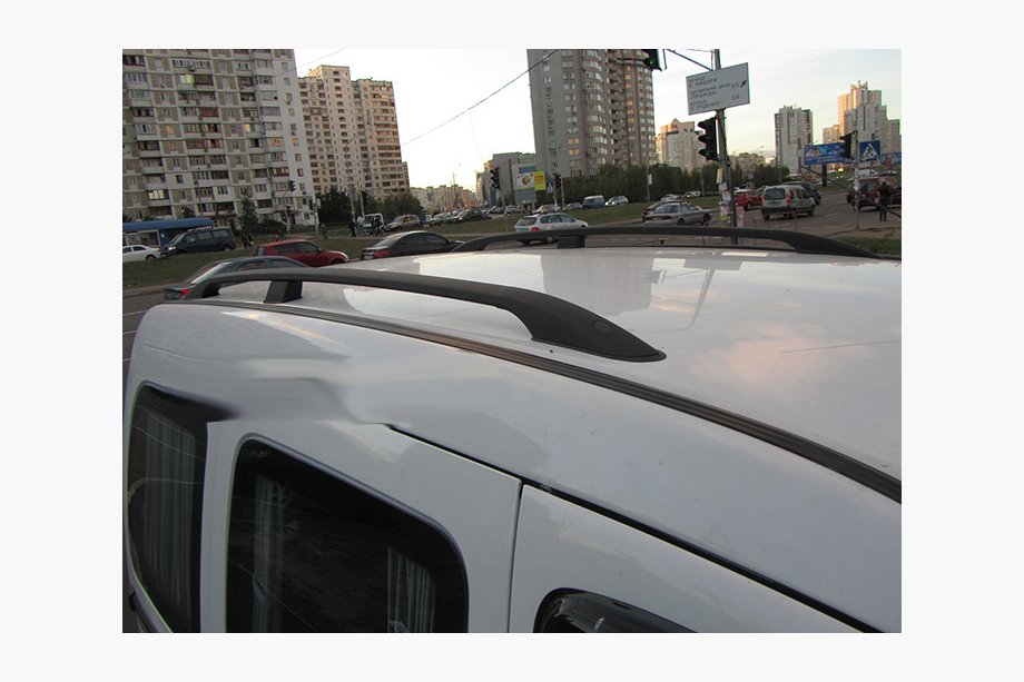Renault Kangoo 2008–2020 Bare longitudinale negre Baza Maxi, Picioare din Plastic Foto 2