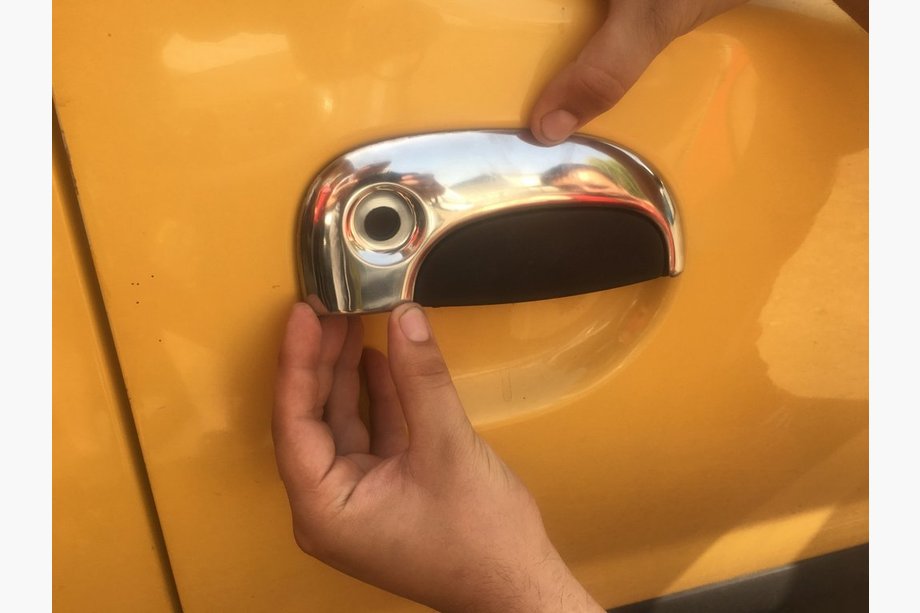 Renault Kangoo 1998-2008 Capace Manere Cromate (Otel Inoxidabil) Doua fata + una culisanta Foto 3