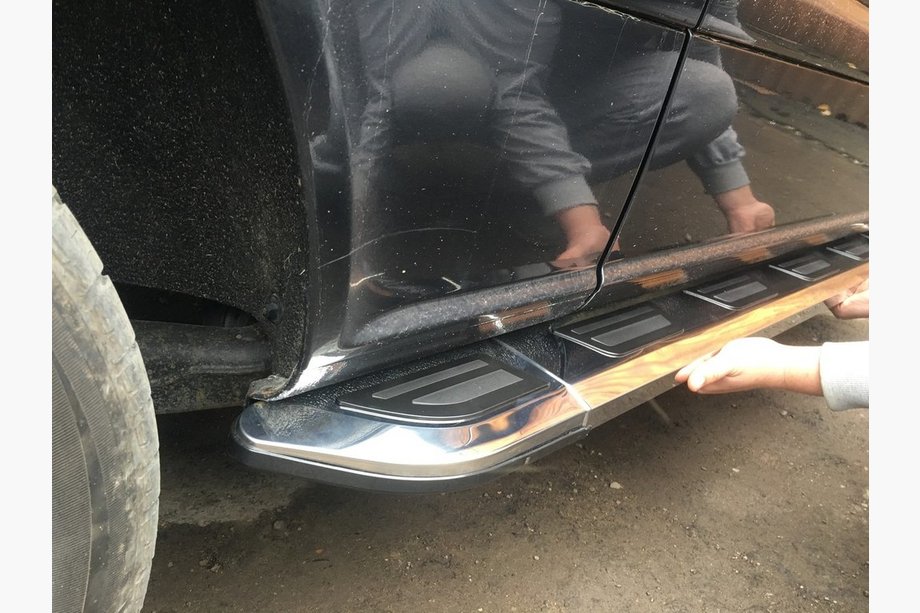 Mercedes Vito W639 2004-2014 Praguri Laterale Vison (2 buc, Aluminiu si Otel Inoxidabil) doar pentru versiune lunga (ExtraLong) Foto 2