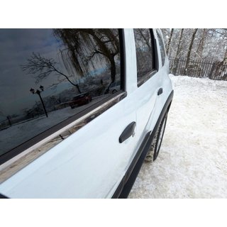 Ornamente Geam Crom Negru (4 buc, Inox) Dacia Duster 2008-2018 foto 1