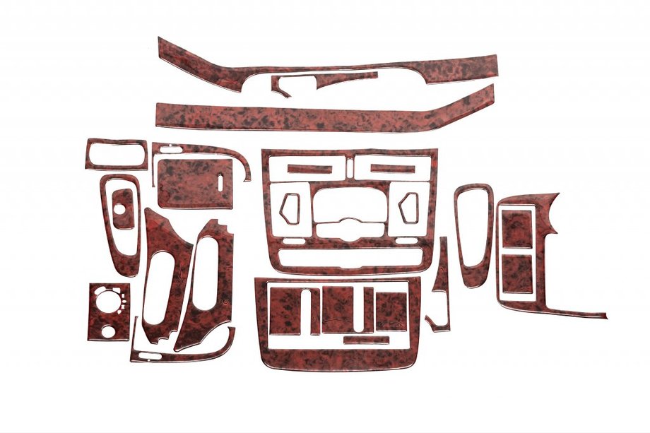 Mercedes Viano 2004-2014 Decor bord Meric (Partea frontala + Insertii interioare) 2004-2006, Carbon Foto 1