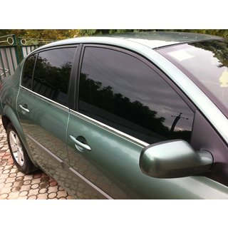 Ornamente exterioare geamuri inox (4 buc) Renault Megane II 2004-2009 foto 2